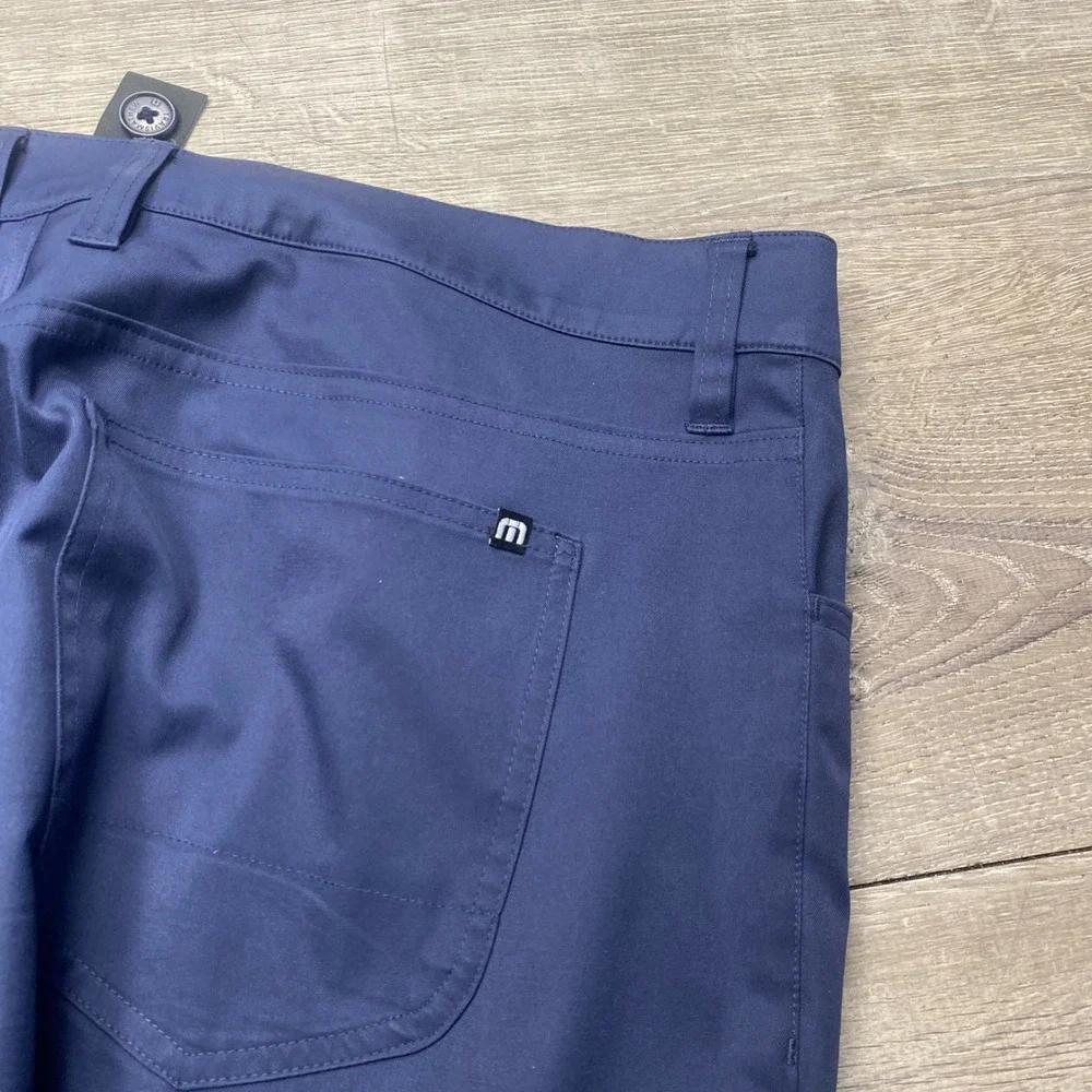 TravisMathew Mens 36 Golf Pants‎ Navy Blue Polyester Performance Trousers